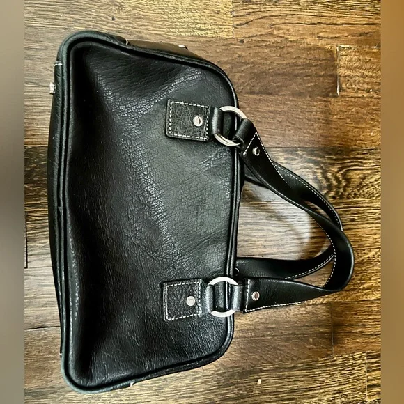 kate spade Black Leather Satchel with Silver Hardware - Picture 3 of 9